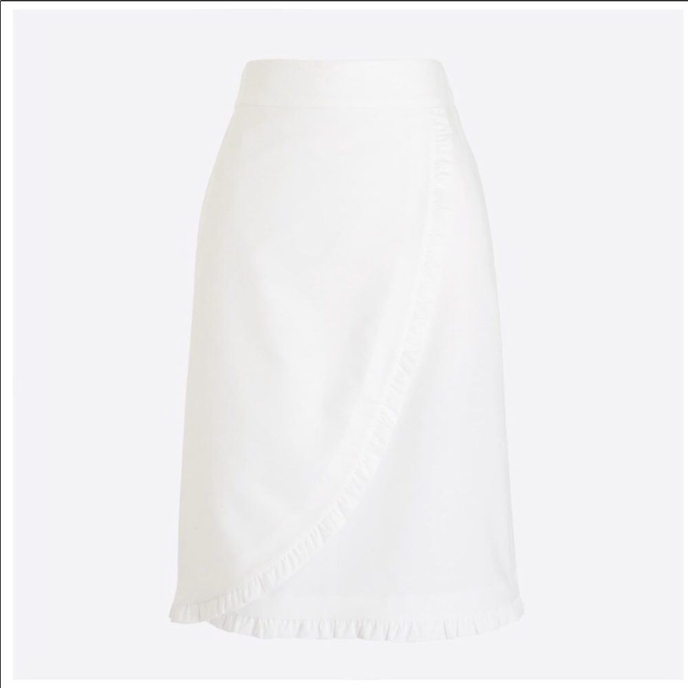 NWT J.Crew Oxford Ruffle Pencil Skirt